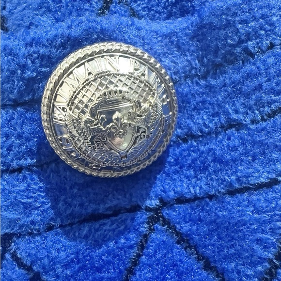 Authentic Balmain Blue Quilted Jacket - Picture 3 of 7